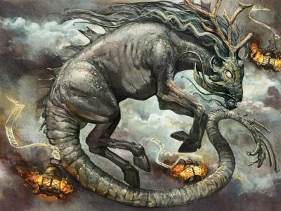 Long-ma el Caballo-Dragón  El Bestiario del Hypogripho Dorado